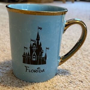 Blue and Gold Cinderella’s Castle Mug